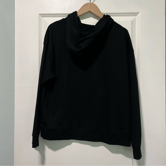 Calvin Klein Women's Monogram Lounge Long Sleeve Hoodie Black Size XL - Picture 5 of 7